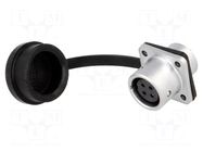 Connector: circular; socket; female; PIN: 4; IP67; SF12; 5A; 200V WEIPU