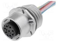 Connector: circular; socket; PIN: 8; female; for panel mounting PHOENIX CONTACT