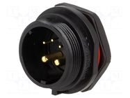 Connector: circular; socket; male; PIN: 5(2+3); IP68; SP21; 5A,30A WEIPU