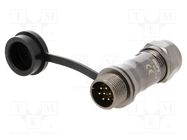 Plug; ST12; male; PIN: 7; IP67; 5÷8mm; 5A; soldering; for cable; 125V 