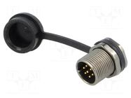 Connector: circular; socket; male; PIN: 7; IP67; ST12; 5A; 125V WEIPU