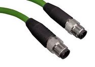 CABLE, 4POS, M12 PLUG-PLUG, D-CODE, 1M