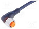 Connection lead; M12; PIN: 5; angled; 5m; plug; 60VAC; 4A; -25÷80°C LUMBERG AUTOMATION