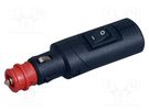 Cigarette lighter plug; screw terminal; 8A; Sup.volt: 12÷24VDC PRO CAR