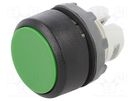 Switch: push-button; 22mm; Stabl.pos: 1; green; none; IP66; flat ABB