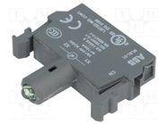 Illuminating unit; 22mm; Illumin: LED; front; 24VAC; green; 24VDC ABB