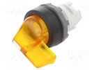 Switch: rotary; 22mm; Stabl.pos: 1; yellow; MLB-1; IP66; prominent ABB