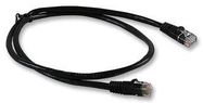 PATCH LEAD, CAT5E, UTP, BLACK, 0.5M