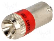 LED lamp; red; Cap: BA9S; 24VAC; 24VDC 