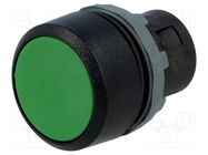 Switch: push-button; 22mm; Stabl.pos: 1; green; none; IP66; flat ABB