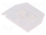 End plate; grey; polyamide; 1mm POKÓJ