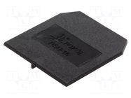 End/partition plate; black; polyamide; 1.5mm POKÓJ