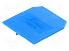 End/partition plate; blue; Width: 1.5mm; polyamide; -25÷100°C POKÓJ