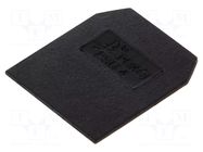 End/partition plate; black; polyamide; 1mm POKÓJ