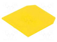 End/partition plate; yellow; Width: 1mm; polyamide; -25÷100°C POKÓJ