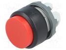 Switch: push-button; 22mm; Stabl.pos: 1; red; none; IP66; prominent ABB