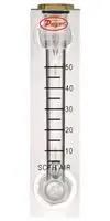 FLOWMETER, 5 TO 50SCFH, 100PSI