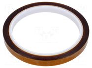 Tape: high temperature resistant; Thk: 0.06mm; 40%; amber; W: 9mm IPT