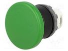 Switch: push-button; 22mm; Stabl.pos: 1; green; none; IP66; mushroom ABB
