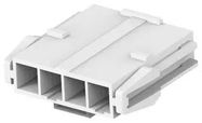 RECT POWER HOUSING, RCPT, 4POS, 6.2MM