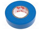 Tape: electrical insulating; W: 19mm; L: 25m; Thk: 0.13mm; blue; 180% SCAPA