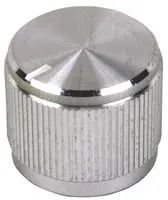 ROUND KNURLED ALUMINIUM KNOB, 6.43MM