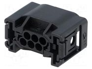 Connector: automotive; plug; female; MQS; for cable; PIN: 6; black TE Connectivity