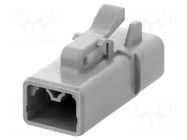 Connector: wire-wire; plug; female; ATP; PIN: 2; for cable; grey AMPHENOL