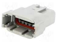Connector: wire-wire; DTM; male; plug; for cable; PIN: 12; grey; IP68 DEUTSCH