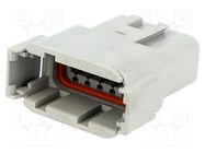 Connector: wire-wire; plug; male; DTM; for cable; PIN: 12; grey; IP68 DEUTSCH