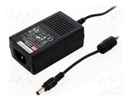 Power supply: switching; 9VDC; 2A; Out: 5,5/2,1; 18W; 85÷264VAC MEAN WELL