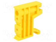 Holder; yellow; Width: 10mm; polyamide; TS35; -25÷120°C; UL94V-0 POKÓJ