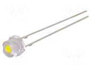 LED; white cold; 4.8mm; 5800÷7000mcd; 140°; 2.9÷3.6VDC; -30÷85°C OPTOSUPPLY