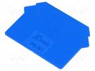 End plate; blue; Width: 1mm; polyamide; -25÷120°C; UL94V-0; ZUG POKÓJ
