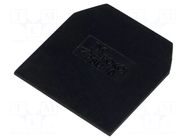 End/partition plate; black; polyamide; 1mm POKÓJ