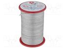 Silver plated copper wires; 0.8mm; 500g; Cu,silver plated; 110m BQ CABLE
