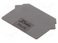 End plate; black; polyamide; 1mm POKÓJ