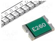 Fuse: PTC polymer; 2.6A; 1812 ECE