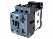 Contactor: 3-pole; NO x3; Auxiliary contacts: NO + NC; 24VDC; 17A SIEMENS
