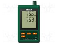 Data logger; temperature,humidity; ±0.8°C; ±4%; Temp: 0÷50°C; 282g EXTECH