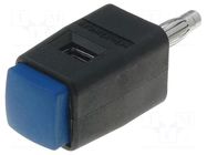 Laboratory clamp; blue; 70VDC; 33VAC; 16A; screw,spring clamp SCHÜTZINGER