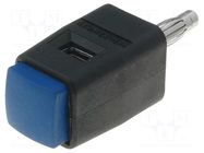 Laboratory clamp; blue; 70VDC; 33VAC; 16A; screw,spring clamp SCHÜTZINGER