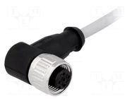 Connector: M12; plug; female; PIN: 4; angled 90°; cables; 1.5m HARTING