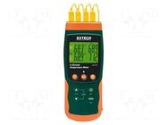 Meter: temperature; digital; LCD; -199.99÷850°C; -50÷1300°C; Ch: 4 EXTECH