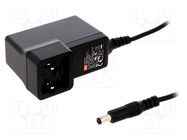 Power supply: switched-mode; mains,plug; 5VDC; 3A; 15W; 80%; GEM18I MEAN WELL
