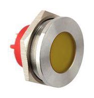 LED PANEL INDICATOR, YELLOW, 25MM, 24V