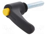 Lever; adjustable; Thread len: 50mm; Lever length: 63mm; -30÷130°C ELESA+GANTER