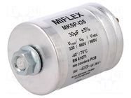 Capacitor: polypropylene; 30uF; Leads: M6 screws; ESR: 4.9mΩ; ±5% MIFLEX