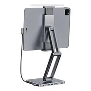 Docking station with stand for Tablet/iPad, INVZI, MH03, MagHub, 3x USB-C, 2x USB-A, INVZI