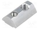 Nut; for profiles; Width of the groove: 8mm; steel; zinc; T-slot FATH